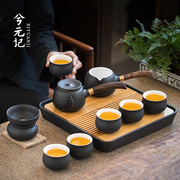 茶具套装家用客厅高档礼盒现代复古功夫陶瓷茶壶茶盘茶杯轻奢整套