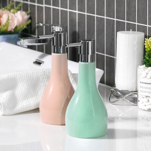 欧洲品牌SPIRELLA素色Bail陶瓷洗手液瓶子创意乳液瓶沐浴露分装瓶