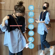 。2023产后哺衣春装哺乳期妈妈，外出衣服母乳喂奶衣时尚套装显瘦上