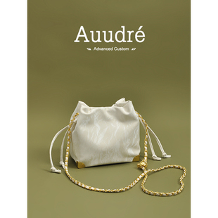 auudre小众设计小包包女士，2024春夏时尚链条单肩斜挎包水桶包