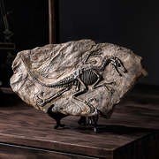 曼塔仿真恐龙化石，模型复古工艺品标本摆设，霸王龙摆件办公室装饰品
