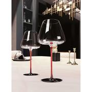 红杆高脚红酒杯大号勃艮第杯，家用套装网红水晶玻璃杯大肚葡萄酒杯