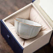 汝窑月白主人杯茶杯泡茶杯单个杯冰裂纹开片可养品茗陶瓷茶盏茶具