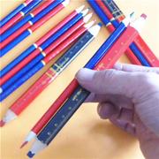 红蓝铅笔施工加粗工地建筑画线标图绘图双色粗心双头特种笔芯划线