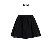 immi秋冬精纺羊毛，泡泡短裙裤，102sp008c