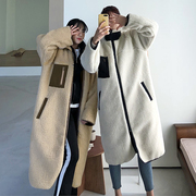 正反两穿羊羔毛双面(毛双面)穿外套女韩版学生长款2020设计两面穿冬季