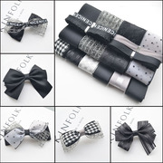 韩版黑灰丝带套餐新手，丝带组合套包手工蝴蝶结，发饰头饰材料配件