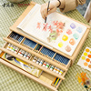 蒙玛特画板套装折叠多功能油画箱，素描写生桌面画架速写板木制实木