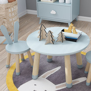 桌儿玩宝幼套儿游宝具用小桌桌椅实园美式家戏桌童装ins学圆习木