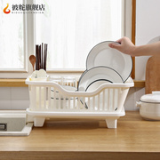 家用沥水收纳篮水槽滴水晾碗架加厚塑料厨房放碗碟盘子餐具多功能