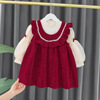 一周岁女宝宝秋季长袖公主裙套装0-1至2-3岁半小女孩洋气秋装礼服