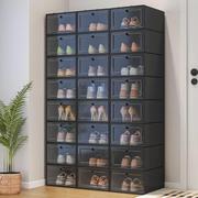 塑料鞋盒宿舍鞋子收纳神器，家用门口简易鞋架省空间鞋柜收纳盒透明