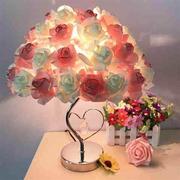 水晶台灯创意婚房长明温馨床头灯送装饰闺蜜玫瑰花结婚生日礼物品