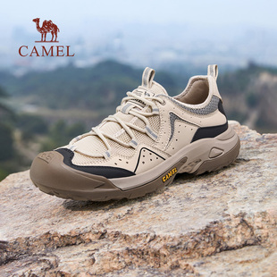 骆驼夏季男鞋，2024户外登山鞋休闲徒步男士，网面透气运动鞋