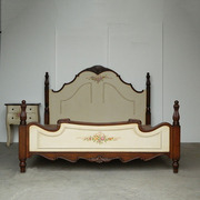 美式家具全实木床1.8米主卧双人床，1.5米公主床，订制彩绘单人床2005