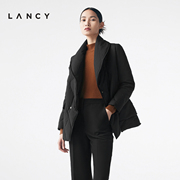 LANCY/朗姿冬季女士鹅绒服收腰短款羽绒服高级感复古小众外套