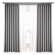 简约现代遮阳隔热防晒窗帘布，客厅卧室阳台落地飘窗全遮光窗帘成品