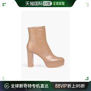 香港直邮Gianvito Rossi 吉安维托 罗西 女士皮质防水台短靴