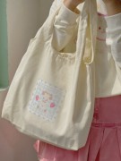 原创日系甜美可爱包包，休闲百搭背心袋大容量，单肩包女大学生帆布包