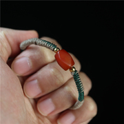 原创手编天然红玛瑙手绳文玩手链腕饰品女款可调节14cm~17cm