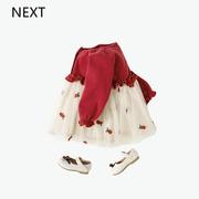 英国NEXT女宝宝公主裙1-3岁女童连衣裙纱裙子周岁婴儿洋气小女孩