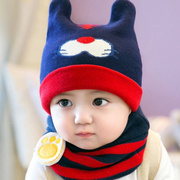 婴儿帽子秋冬款男宝宝，女婴幼儿可爱超萌针织，新生儿毛线帽冬季洋气