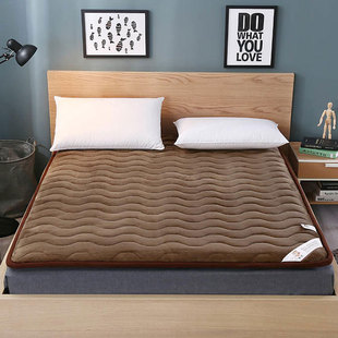 冬天珊瑚绒床垫子1加绒加厚床褥家用1.8m床2米双人冬季保暖x2.0米