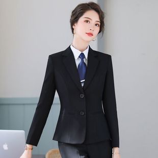 职业装西服套装女士两三件套小西装外套大码正装春秋季面试工作服