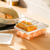 冰箱冷藏收纳盒厨房塑料保鲜饭盒，野餐盒韩国进口透明配菜储藏盒