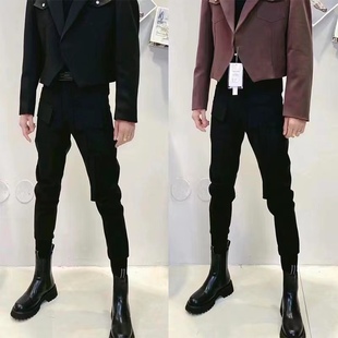 秋冬男士小西服黑色短款休闲个性潮流，外套韩版修身上衣外搭衣