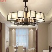 黑色欧式风格吊灯中国风灯具10头卧室客厅吊灯新中式仿古风格家用