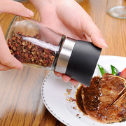 手动玻璃黑胡椒研磨器，创意厨房用品花椒磨碎器黑糊椒佐料调料瓶