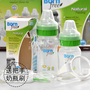 美国购以色列产bornfree宽口径，pp有机塑料奶瓶160ml260ml不含bpa