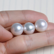 南洋澳白裸珠DIY定制12-16MM正圆AAAA级别海水珍珠裸珠单颗