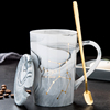 北欧创意陶瓷杯子星座马克杯带盖情侣，咖啡杯家用水杯男生女士茶杯