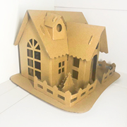 手工房子模型别墅幼儿园制作材料城堡瓦楞纸纸板涂色儿童diy小屋