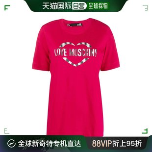 香港直邮LOVE MOSCHINO 女士玫红色T恤 W4-F153U-M3876-P23