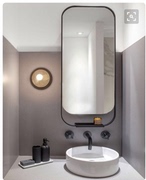 北欧风格铁艺卫生间镜子壁挂，镜长方镜卫浴镜，洗手间镜子厕所浴室镜