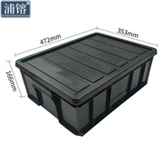 黑色周转箱电子元件塑料箱养殖用带盖乌龟箱5号可定制PU023