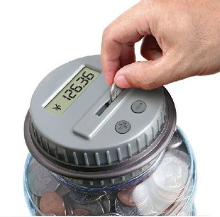 超大码第二代智能理财罐存钱罐创意透明水桶储蓄罐超会自动计数