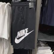 耐克Nike男针织腰带短裤大勾运动篮球裤纯棉宽松五分裤AR2376-010