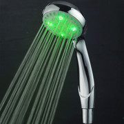 LED七彩发光花洒洗澡淋浴喷头温控增压手持蓬蓬头卫浴配件软管