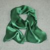 桑蚕丝缎面素绉缎纯素色草绿色，长方巾围巾丝巾，真丝披肩尺寸可定制