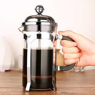 金美莱玻璃泡茶咖啡壶不锈钢泡茶器冲茶器 茶具过滤茶壶滤压茶壶