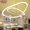 简约客厅吊灯大气led后现代环形，圆形创意个性，亚克力卧室餐厅灯具