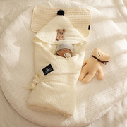 婴儿包被春秋季纯棉加厚冬款新生儿，抱被初生，宝宝襁褓用品两用外出