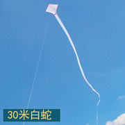 飞舞2024年大型教学材料15米白蛇长尾巴空白风筝diy手工