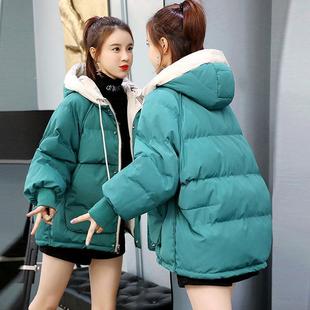反季冬装韩版棉服女2023短款宽松学生，面包服棉袄加厚棉衣外套