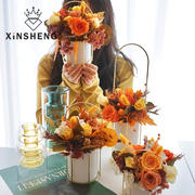 芯苼 Floral设计师款花盆花器北欧风金属铁陶瓷绿植摆件装饰花瓶