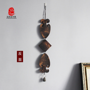 木雕小挂件实木墙壁挂饰壁饰中式中国风铃铛鱼客厅装饰品福字门饰